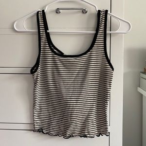 ribbed striped tank